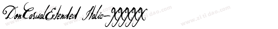 DonCasualExtended Italic字体转换